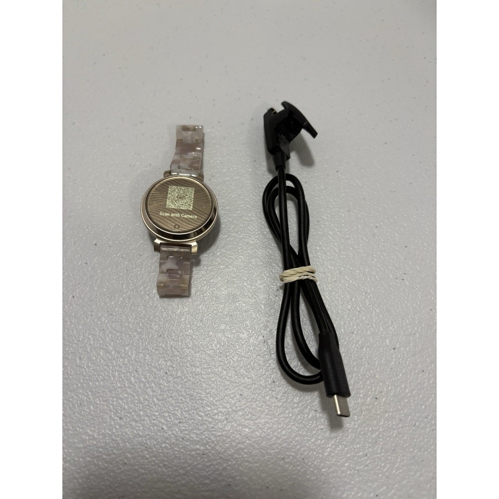 Garmin Lily 2 Smartwatch 35MM Cream Gold W/ Marbled Resin Band & Charger